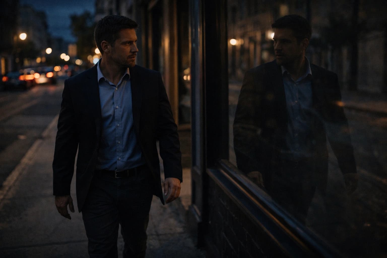 Clandestine operator walking a surveillance detection route