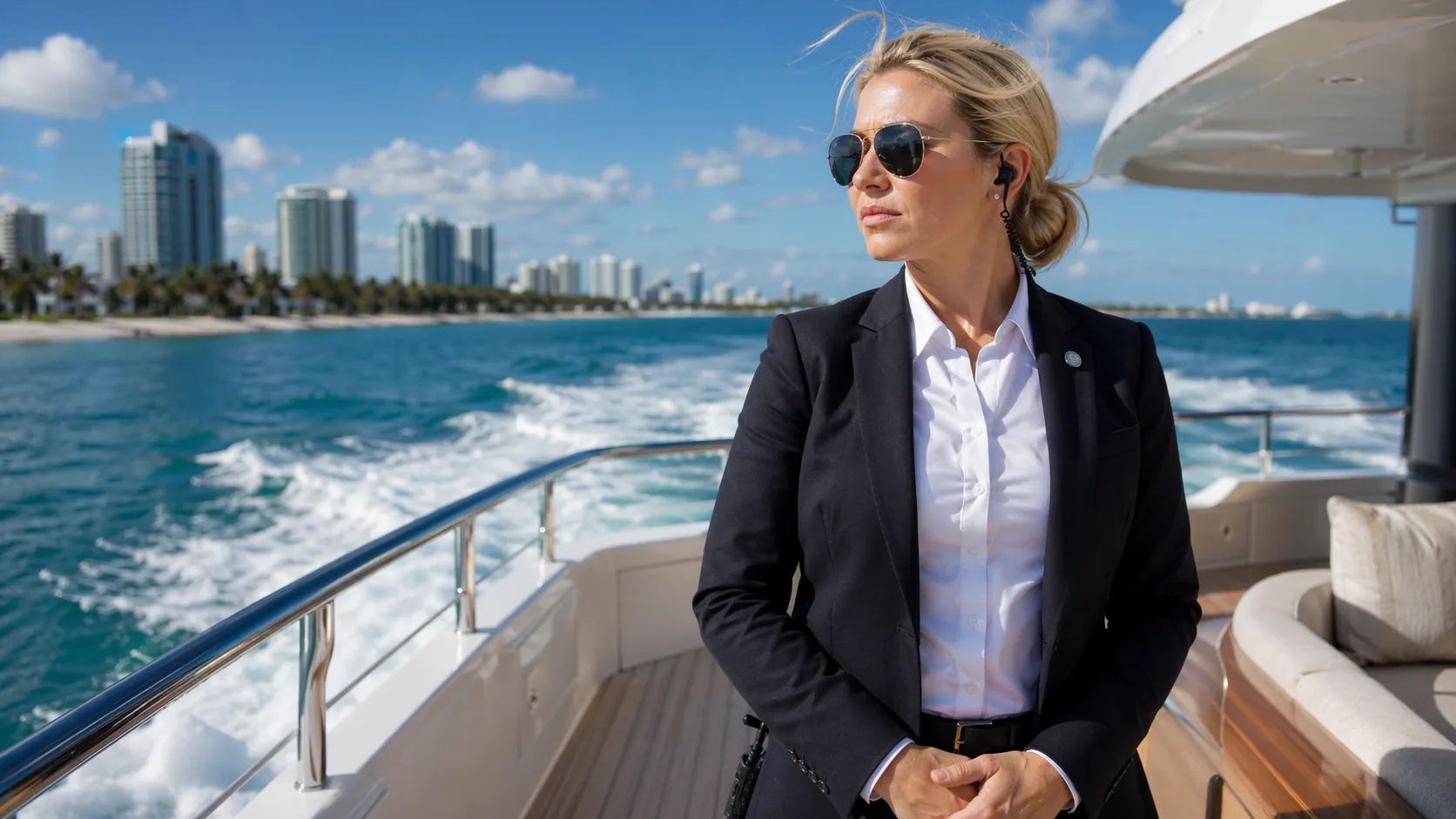 Discreet onboard protection during a private charter