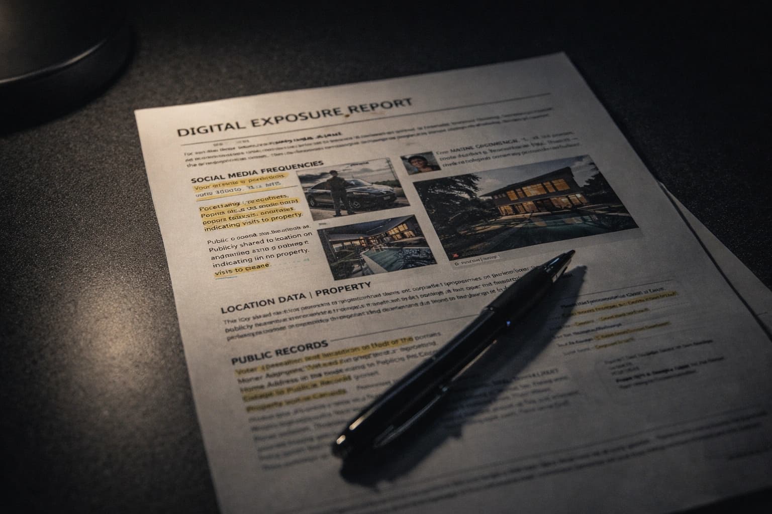Digital exposure report and cyber-physical intelligence analysis