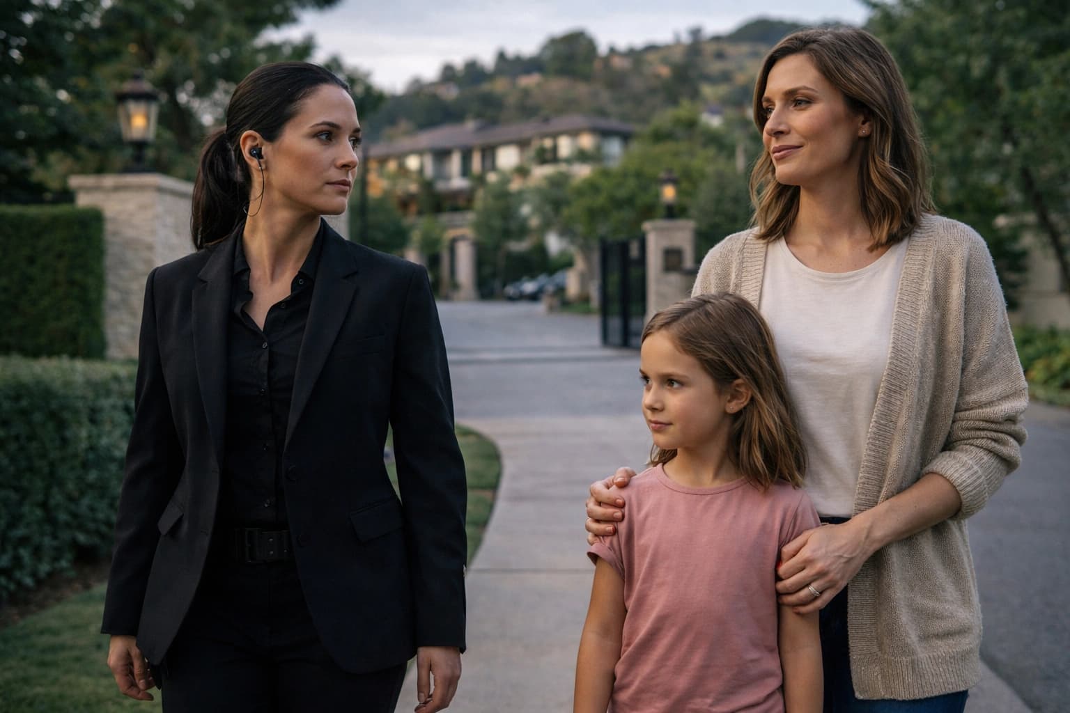 Female protection operator providing discreet family protection